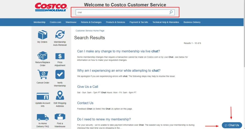 costco Online Support